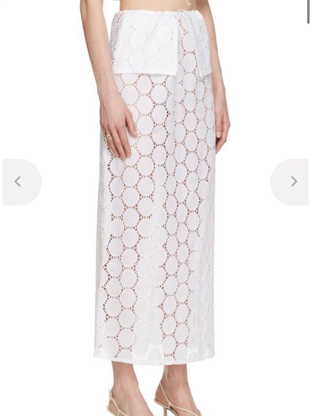 Saks Potts Meredith maxi skirt white Broderie anglaise